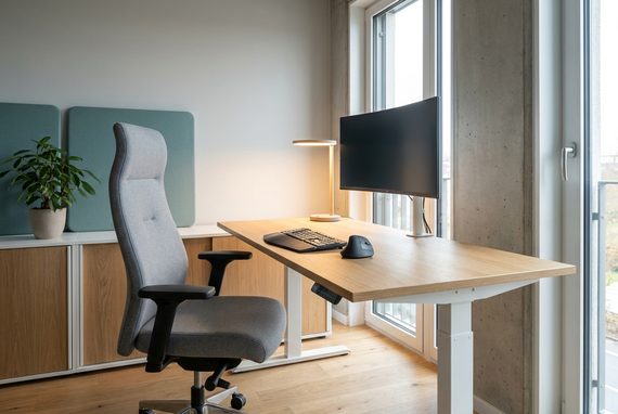 Ergonomisch eingerichteter Bildschirmarbeitsplatz