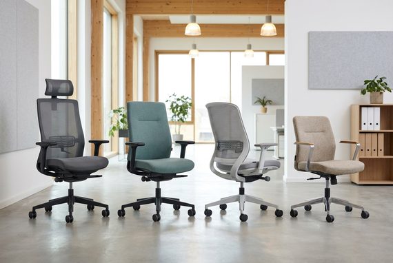 Bürodrehstühle mit unterschiedlichen Rückenlehnen